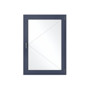 Окно 500 x 1000 мм., одностворчатое, с поворотно-откидной створкой, 2-х камерный стеклопакет, 3 стекла